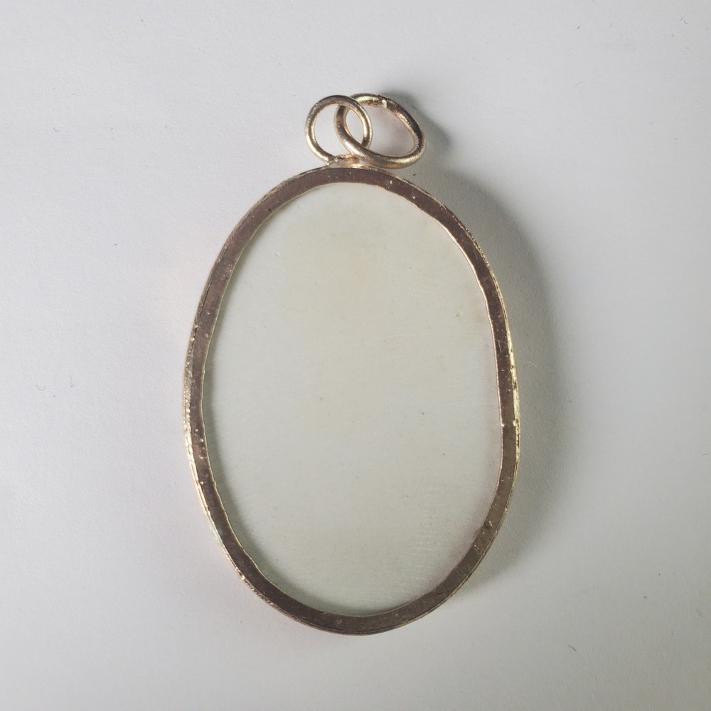 Blue & White Porcelain Floral Oval Pendant Broken‎ China Chinoiserie Jewelry - Picture 4 of 10